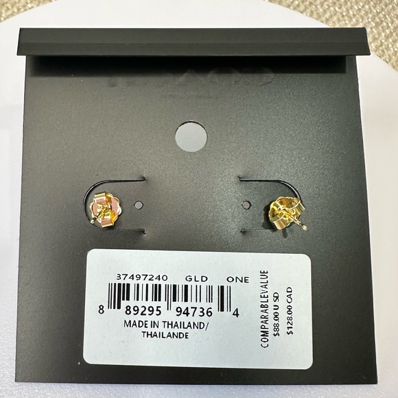 Coach Star, Heart & Mixed Crystal Huggie
Hoop Earrings in Goldtone CY137 - Picture 8 of 9